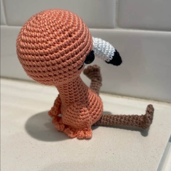 Handcrafted Flamingo Decor Amigurui Crochet Figure - Picture 7 of 12